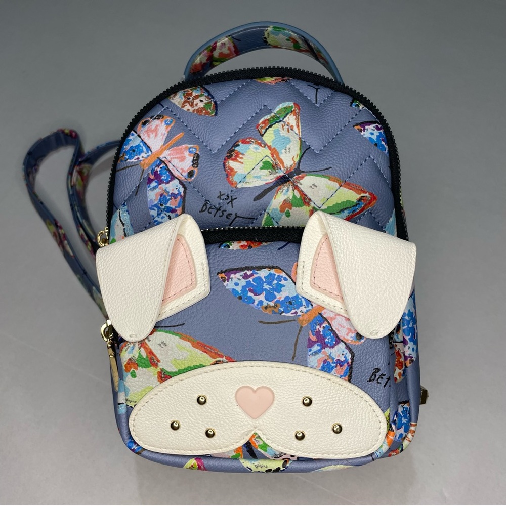 Betsey Johnson Blue Butterfly Mini Bag